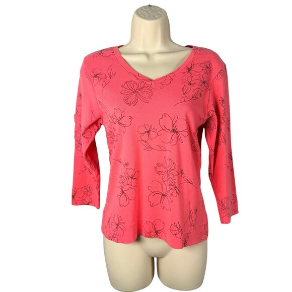 Fresh Produce 2pc Set Small Pink Floral Print V-neck Top Tiered Ruffle Skirt - Picture 2 of 16